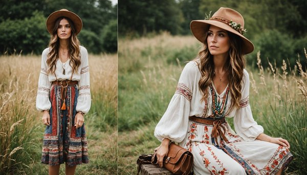 Fond boheme chic : l'élégance naturelle pour vos séances photo